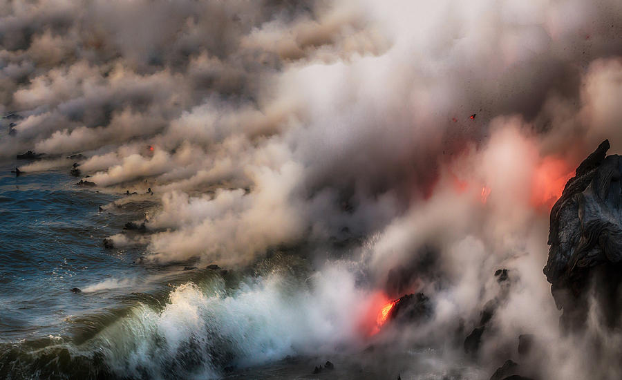 Floating Lava Photograph by Mike Neal