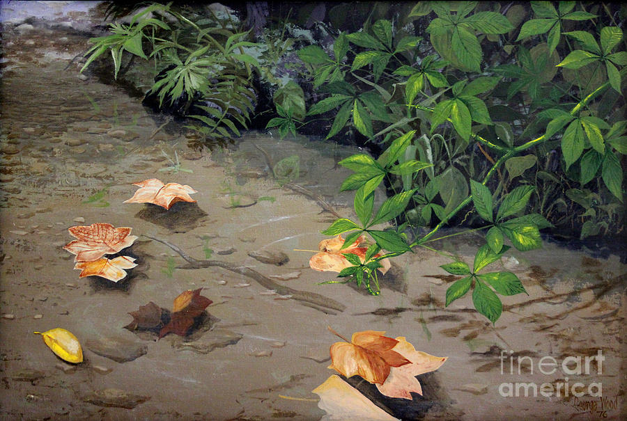 Floating Leaves by George Wood Painting by Karen Adams