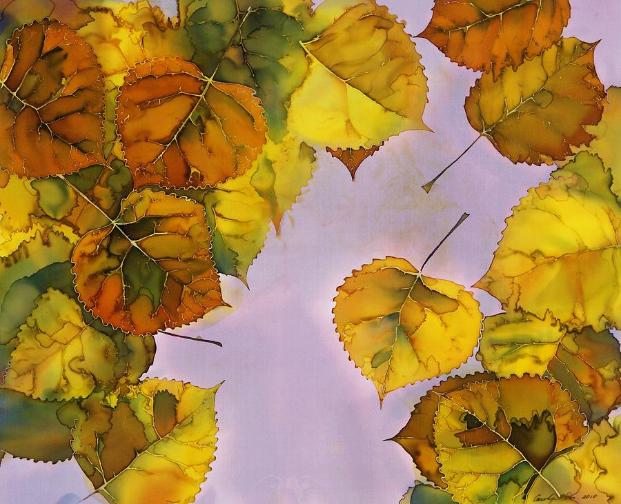 Floating Leaves Tapestry - Textile by Carolyn Doe