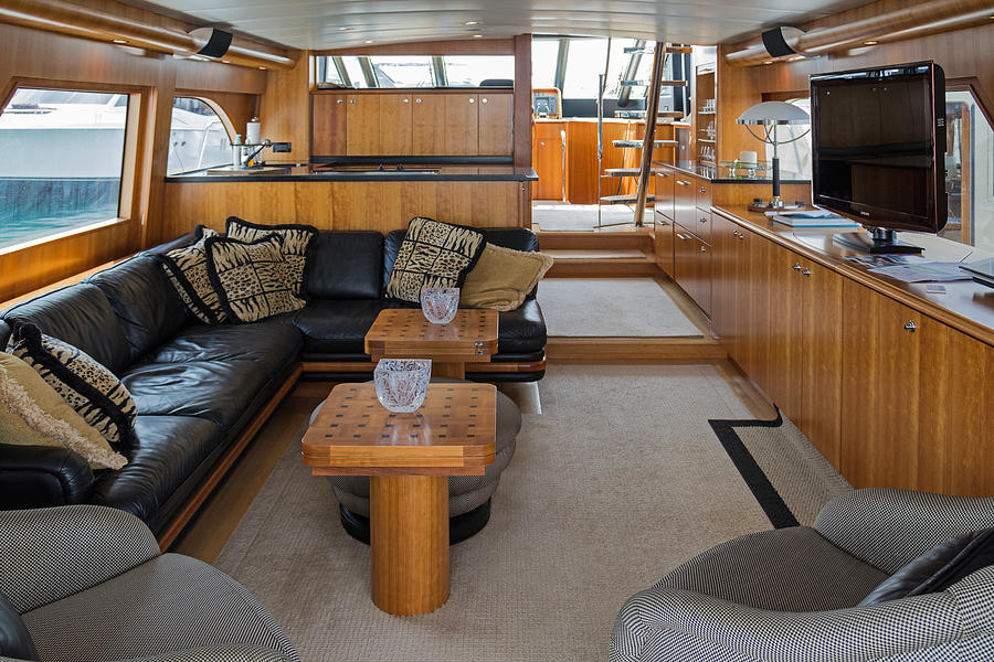 Yacht Photograph - Floating Living Room by Robert VanDerWal
