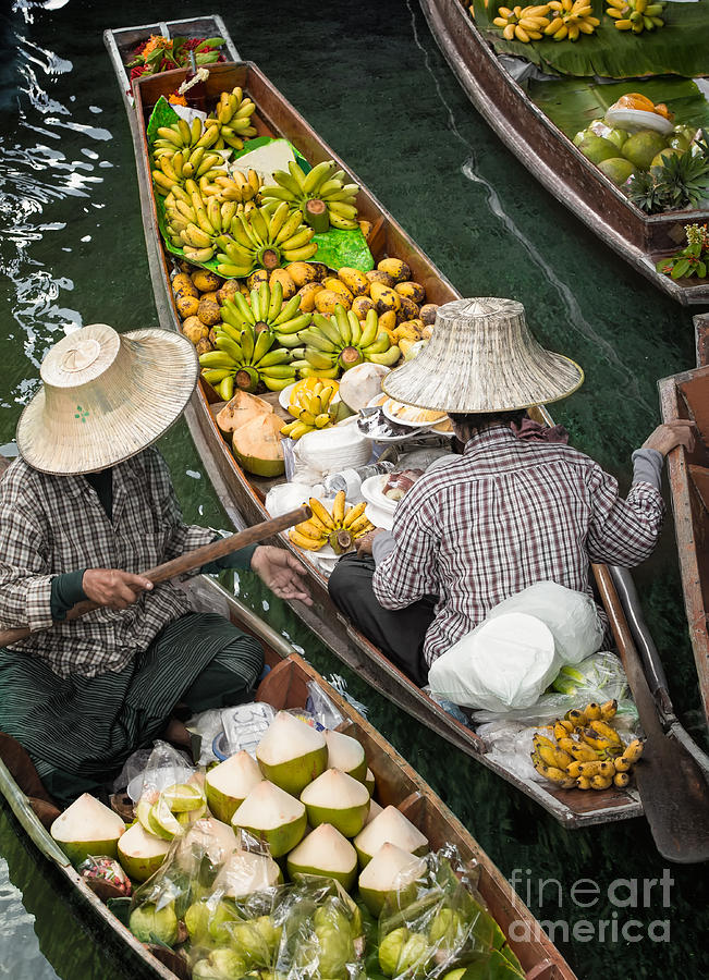 Floating Market  Photograph by Anek Suwannaphoom