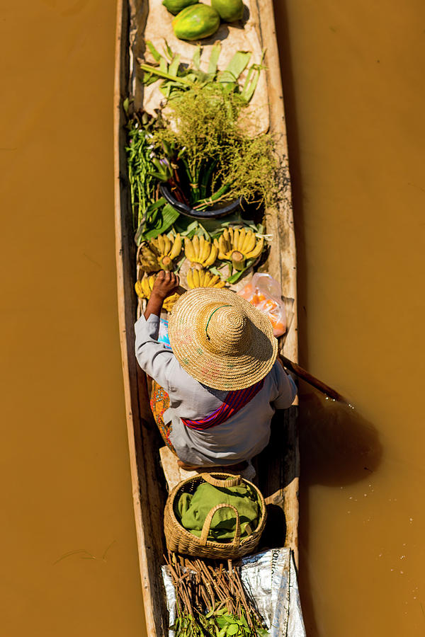 Floating Market Canoe With Fruit Photograph by Merten Snijders Floating Market Canoe With Fruit Photograph by Merten Snijders