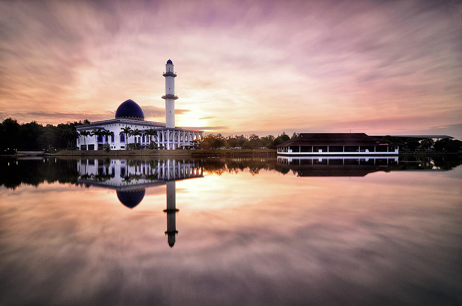 Floating Mosque And Reflection Photograph by Photography By Azrudin