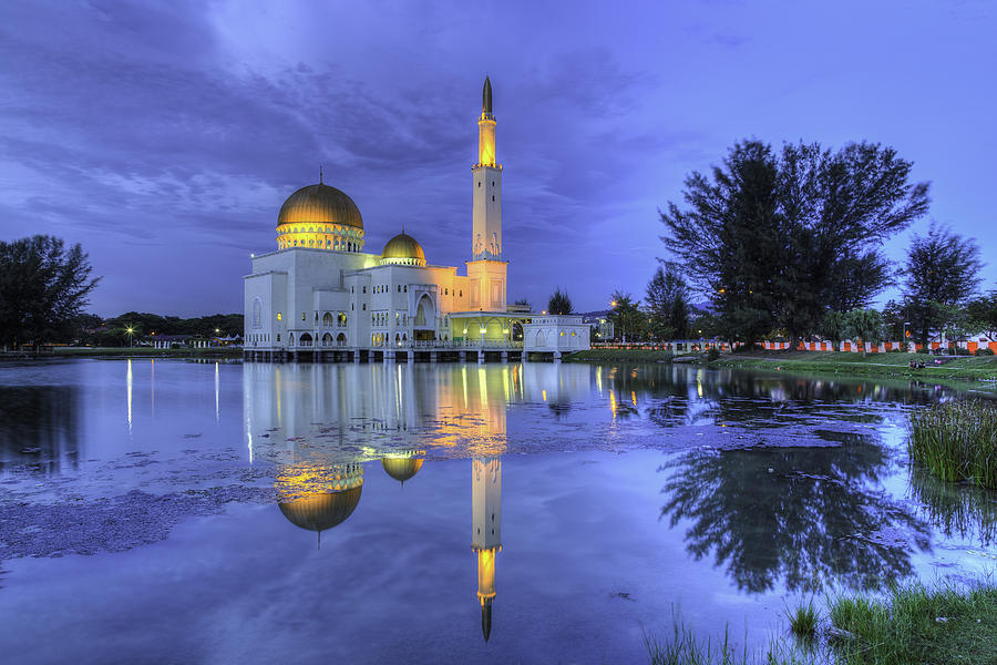 Sunset Photograph - Floating Mosque by Mario Legaspi