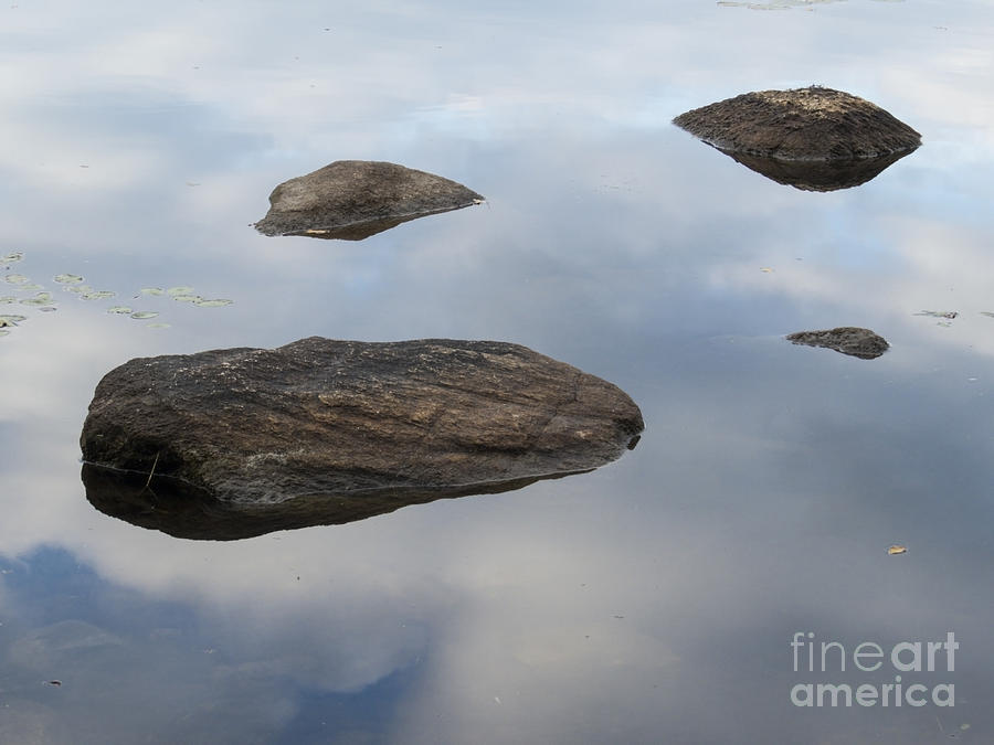 Abstract Photograph - Floating Rocks by Lili Feinstein