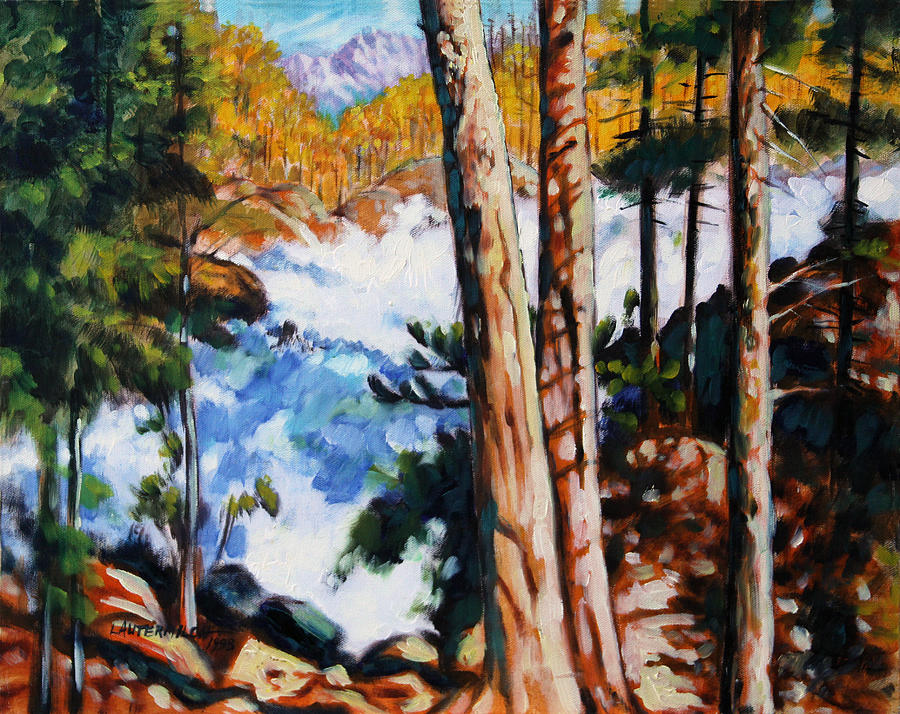 Flooded Stream - Colorado Painting by John Lautermilch