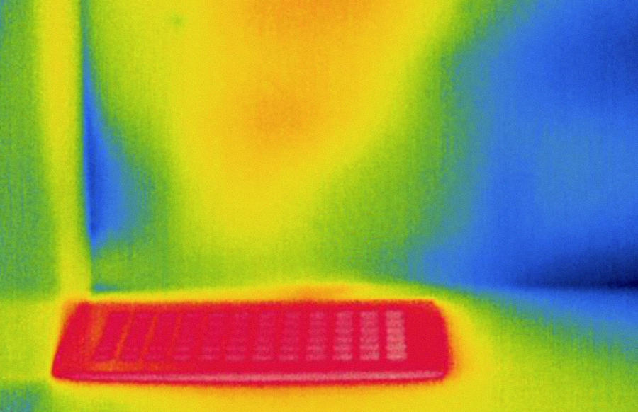 Floor Heating Vent, Thermogram Photograph by Science Stock Photography