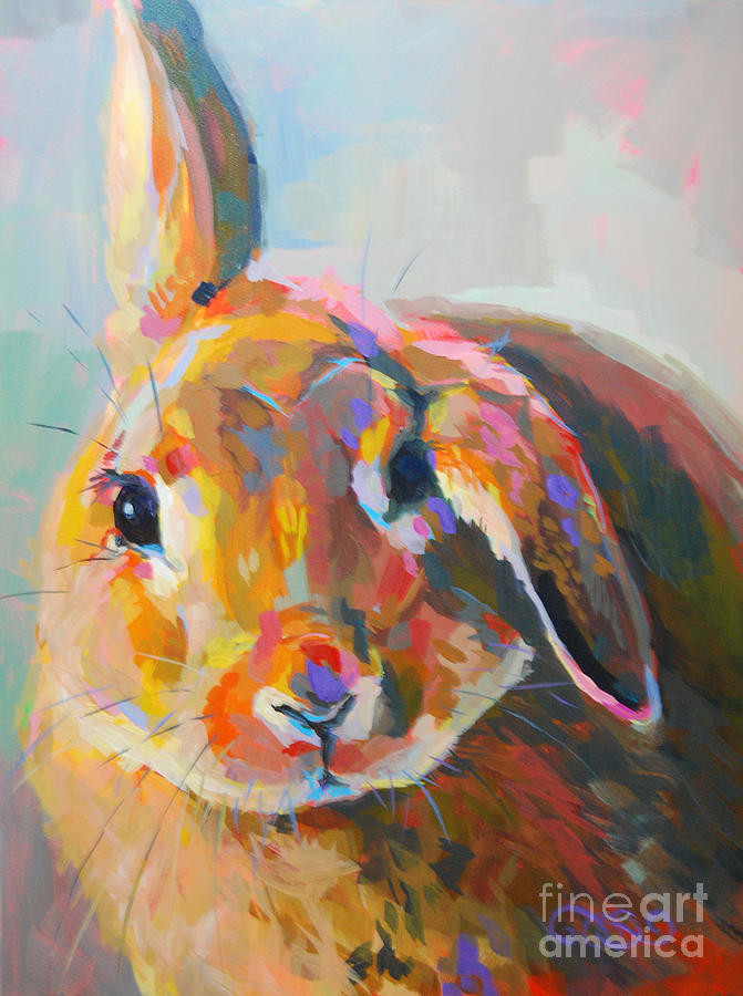 Rabbit Painting - Flopsy by Kimberly Santini