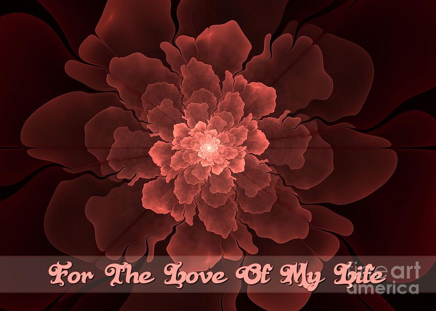Flor de Amor Love of My Life Digital Art by JH Designs - Fine Art America