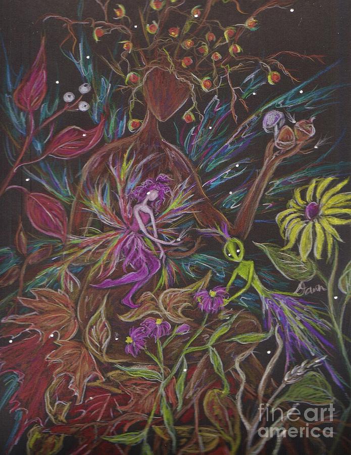 Flora Drawing by Dawn Fairies