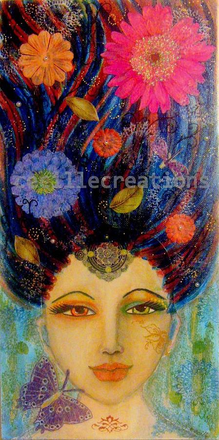 Flora The Goddess Of Flowers Painting by Daniela Fodor