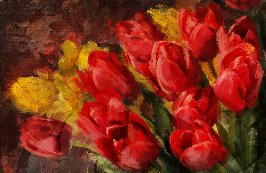 Rose Painting - Floral 12B by Mahnoor Shah