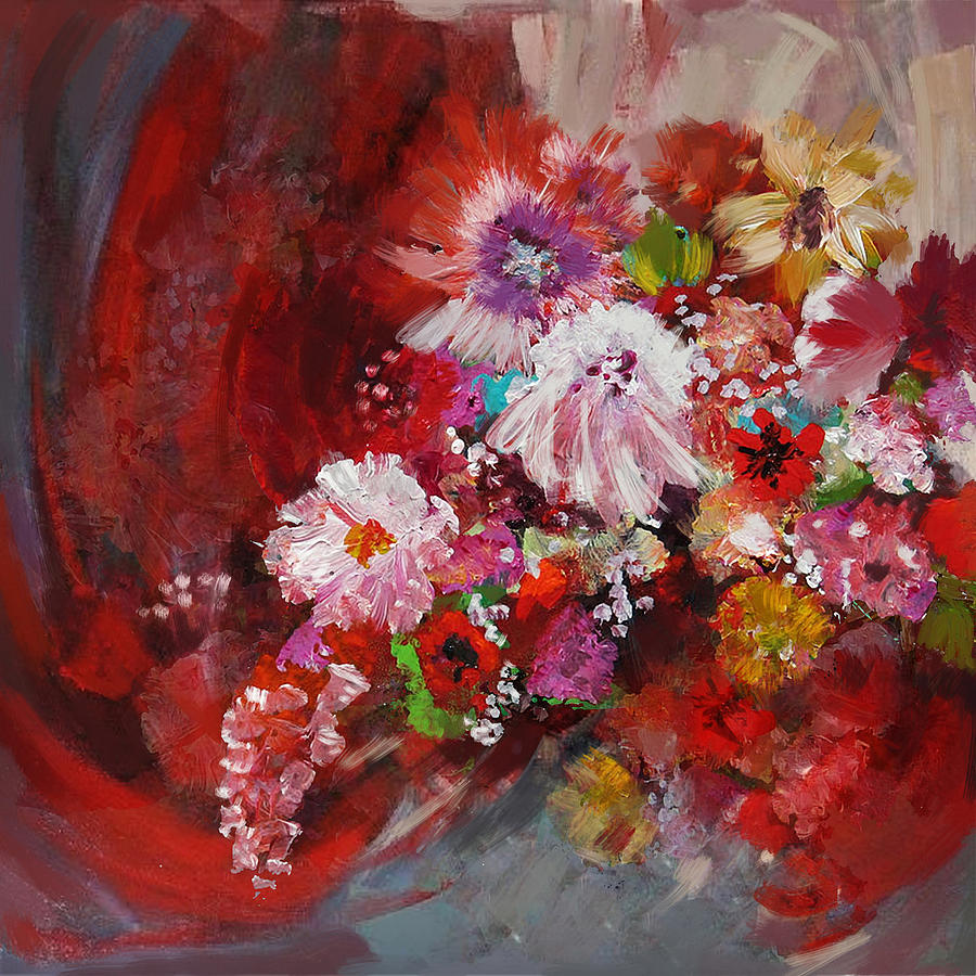 Floral 18 Painting by Mahnoor Shah