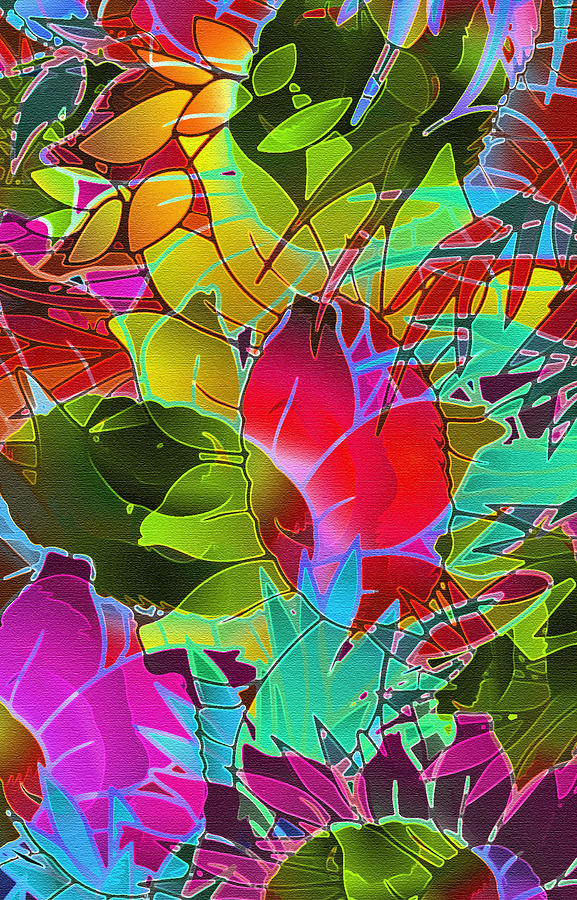 Floral Abstract Artwork Digital Art by Medusa GraphicArt