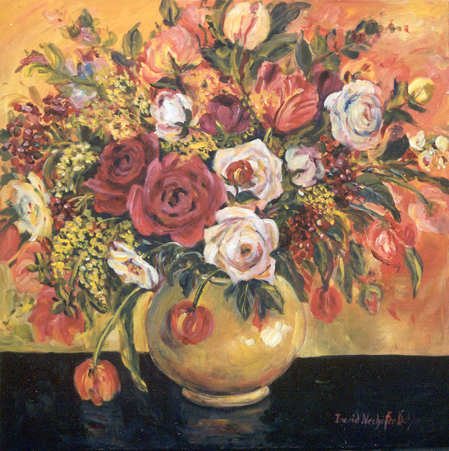 Floral Arrangement Painting by Ingrid Dohm
