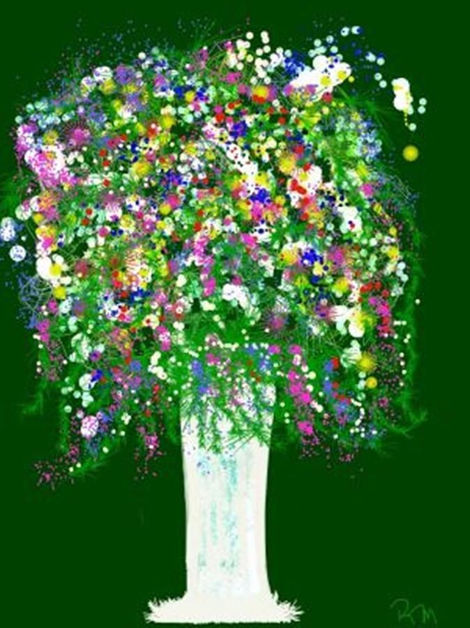 Floral Bounty Pastel by Renee Michelle Wenker