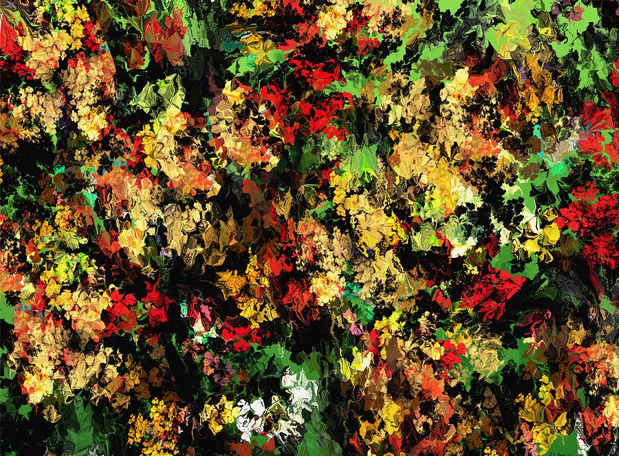 Floral Color Riot Digital Art by David Lane