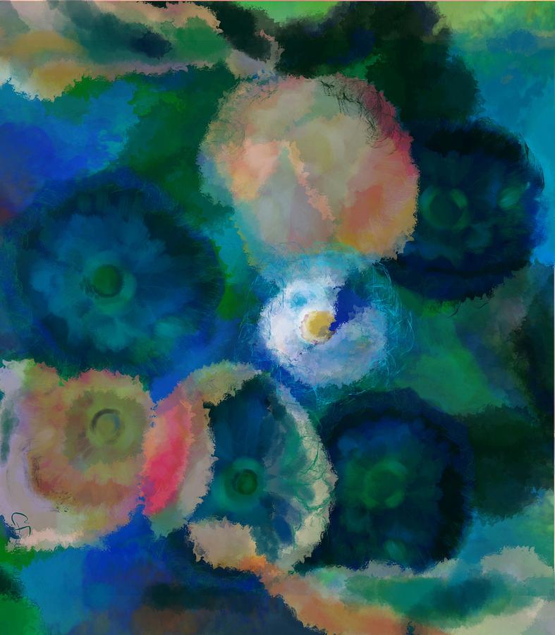 Floral Commotion  Painting by Christine Fournier