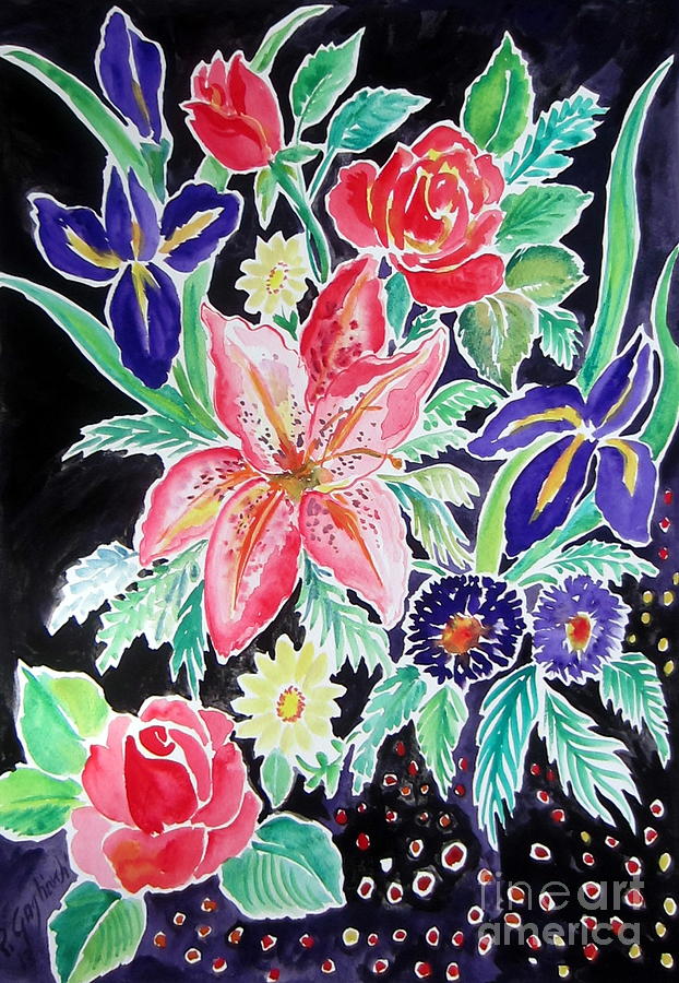 Floral composition Painting by Roberto Gagliardi
