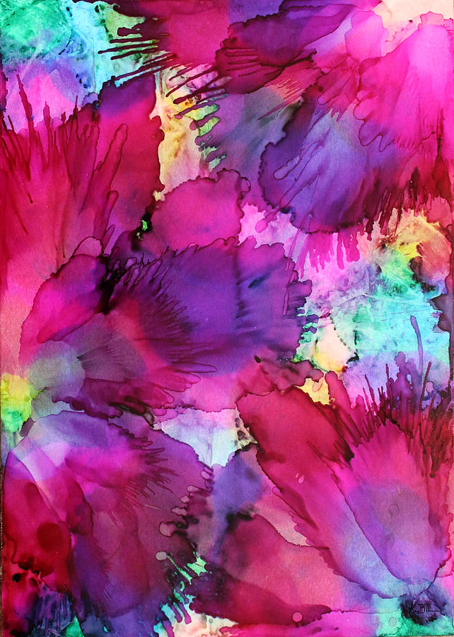 Abstract Painting - Floral Connection by Kim Thompson