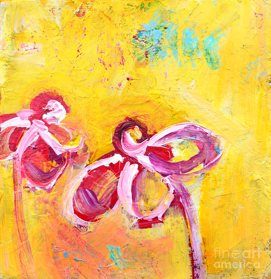 Abstract Flowers Silhouette No 14 Painting by Patricia Awapara