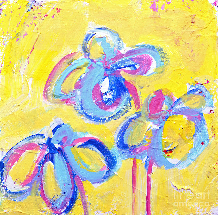 Abstract Flowers Silhouette No 13 Painting by Patricia Awapara