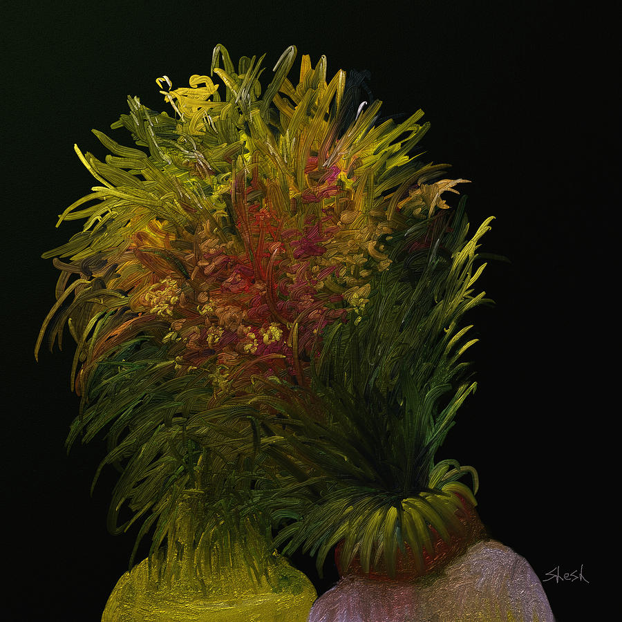 Impressionism Digital Art - Floral Display by Shesh Tantry