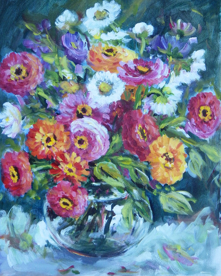 Floral Explosion No. 2 Painting by Ingrid Dohm