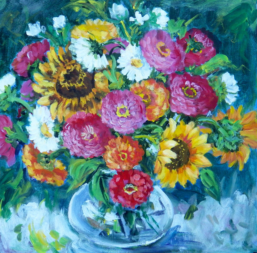 Floral Explosion No.1 Painting by Ingrid Dohm