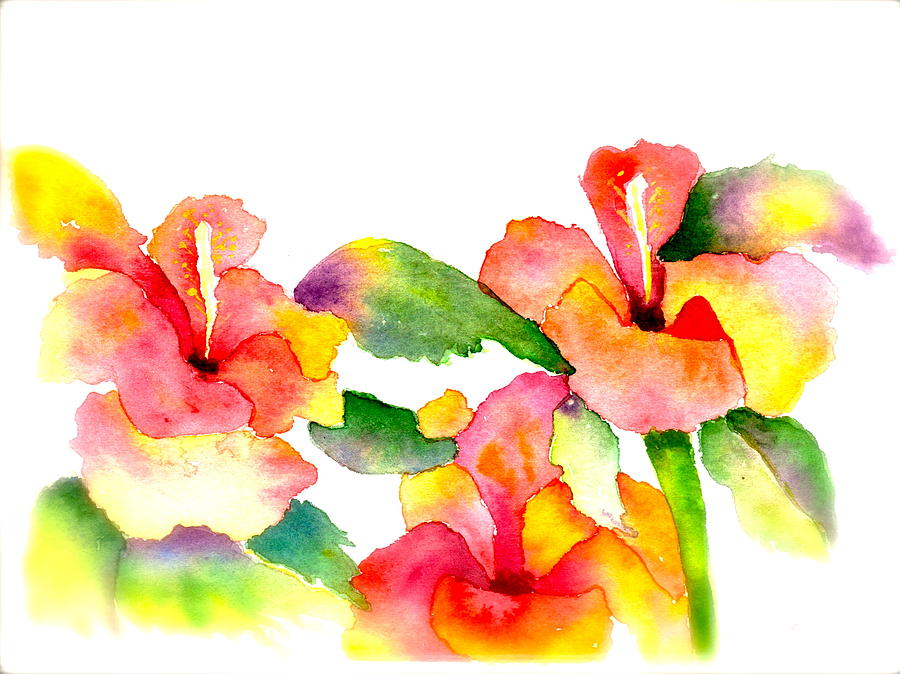 Floral Fantasia Painting by Teresa Tilley