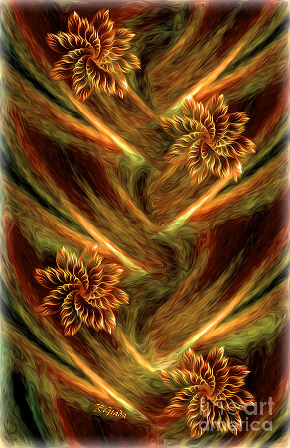 Floral flow - abstract art by Giada Rossi Digital Art by Giada Rossi