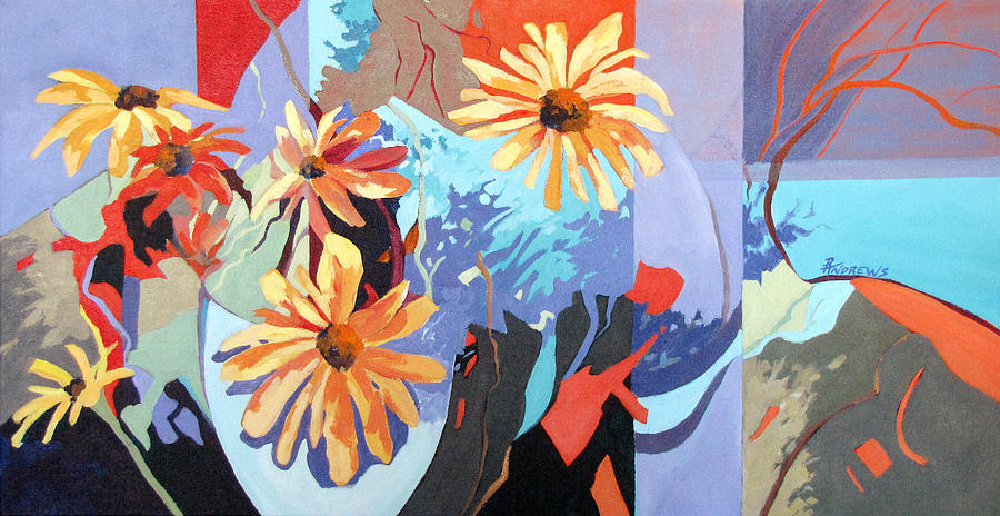 Floral Fragments Painting by Rae Andrews