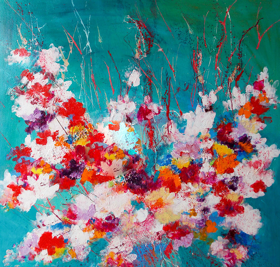 Floral Fusion Painting by Kat Ebert - Fine Art America