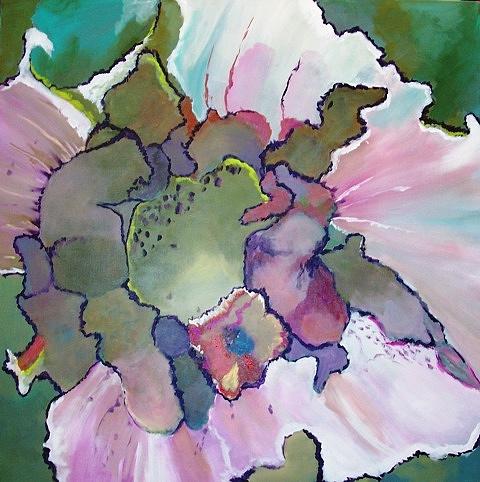 Abstract Painting - Floral I by Sylvia Morgan