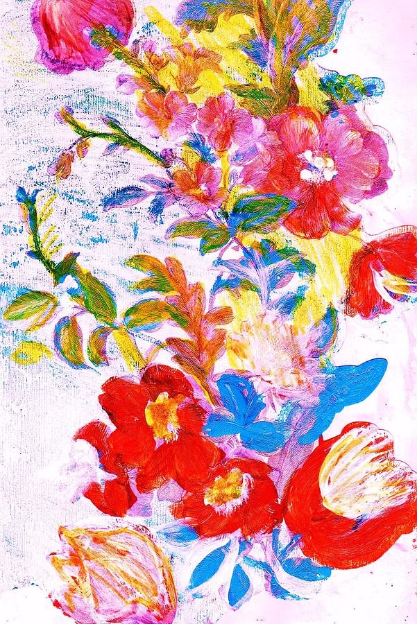 Floral Painting - Floral Infatuation  by Anne-Elizabeth Whiteway