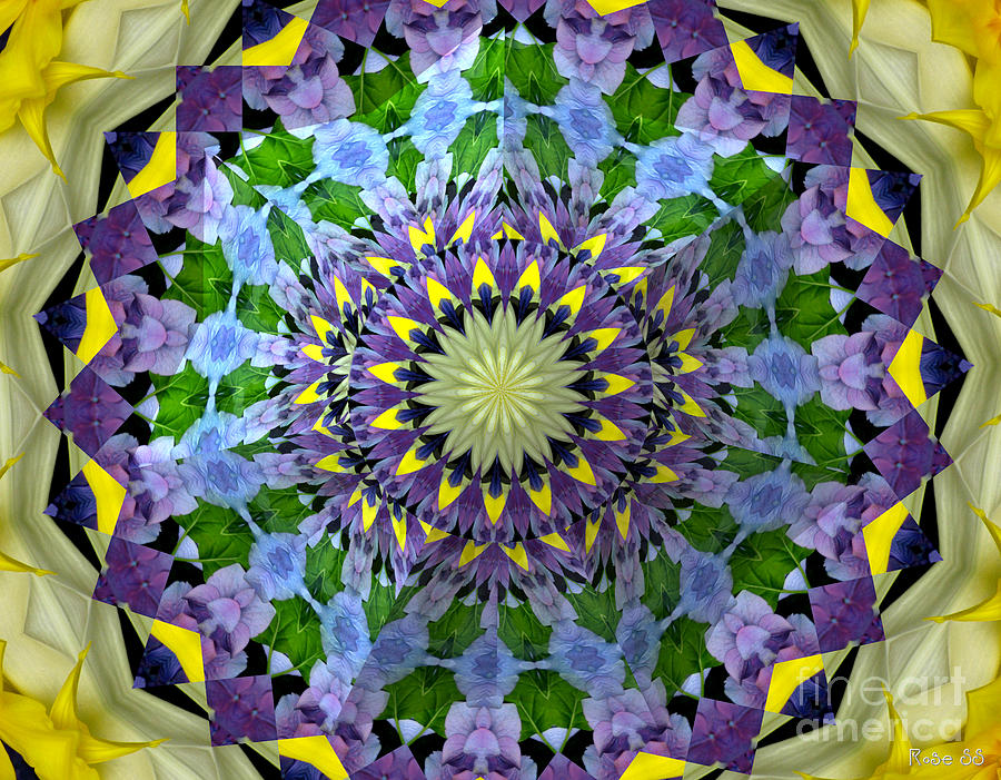 Floral Kaleidoscope Hydrangeas Daffodils Easter Lilies Photograph by Rose Santuci-Sofranko