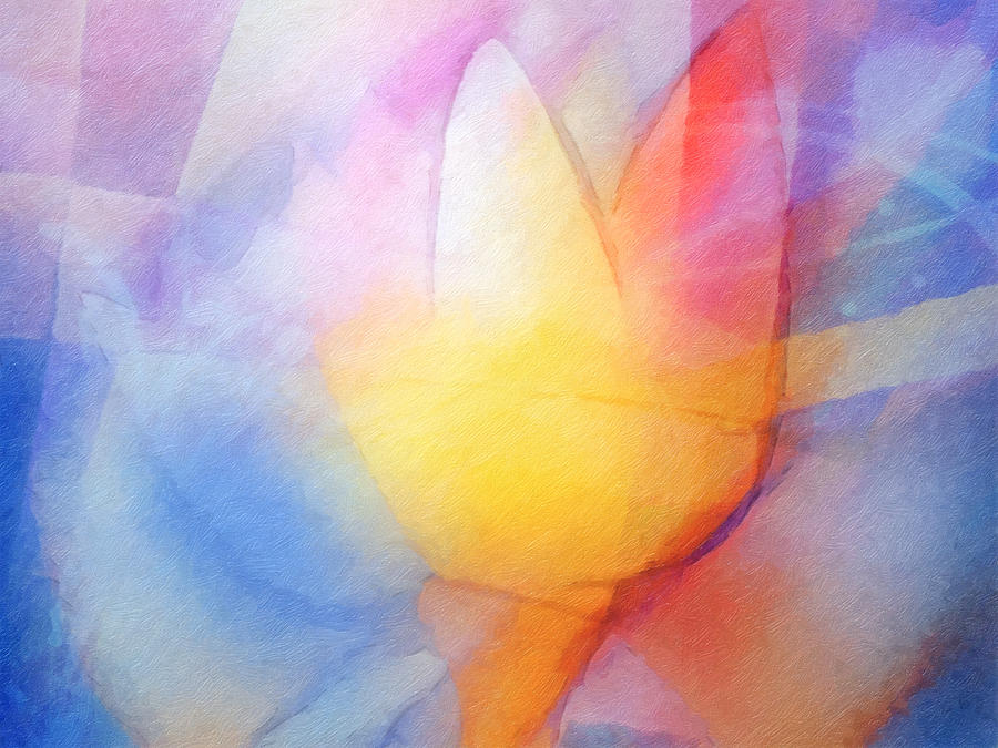 Abstract Painting - Floral Light by Lutz Baar