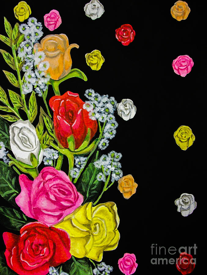 Floral Rhapsody pt.4 Painting by Dawn Siegler