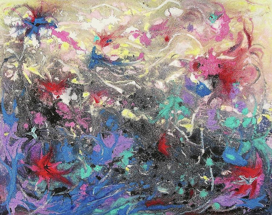 Abstract Painting - Floral Sea by Suzanne  Marie Leclair