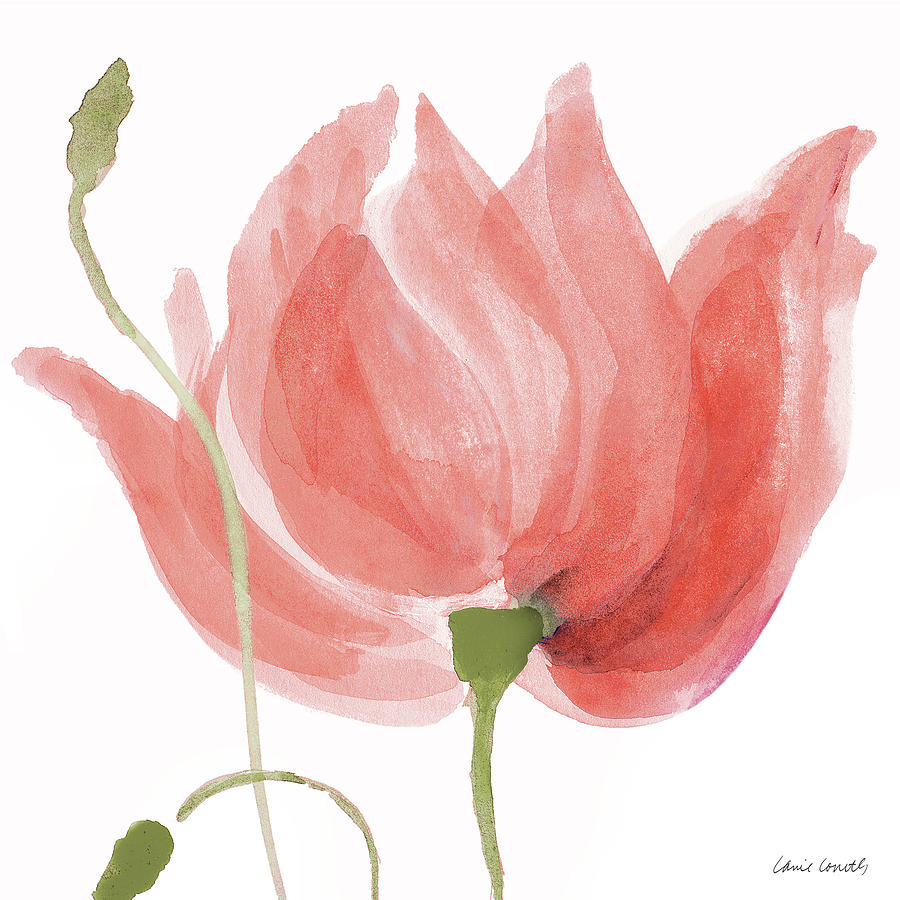 Peach Painting - Floral Sway Peach II by Lanie Loreth
