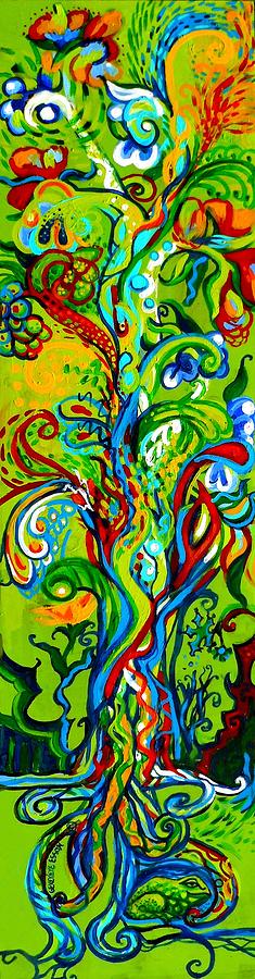 Floral Tree Fauna Painting by Genevieve Esson