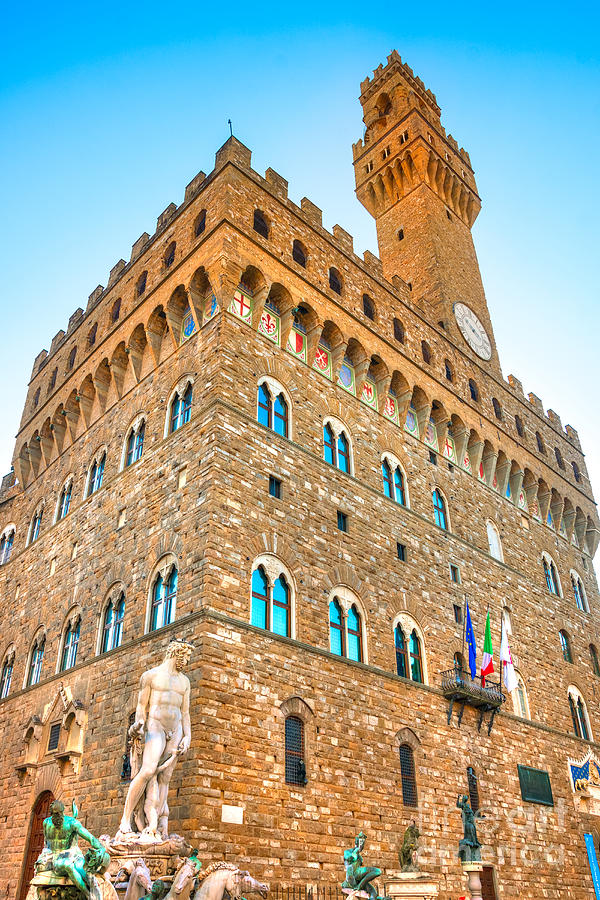 Florence - Palazzo Vecchio - piazza della Signoria Photograph by Luciano Mortula