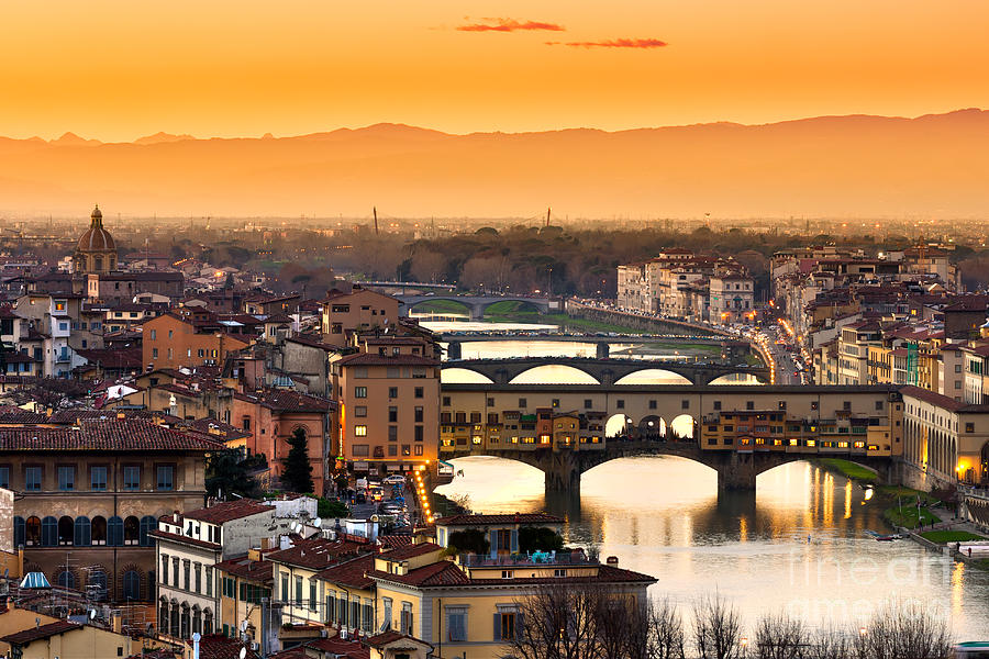 Florence - Ponte Vecchio Photograph by Luciano Mortula