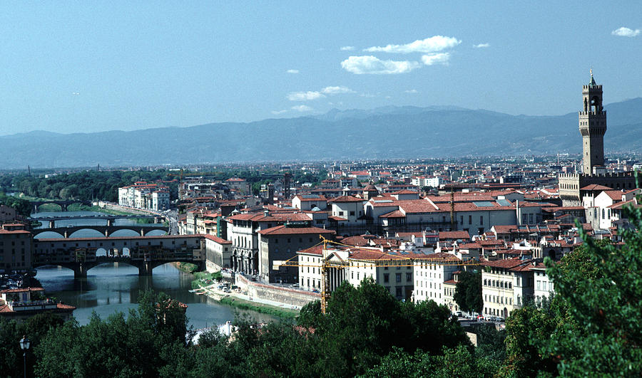 Florence and Its Bridges Photograph by Tom Wurl