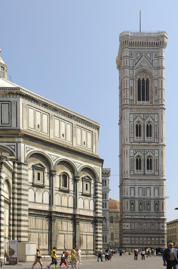 Florence Bell Tower and Duomo Piazza Photograph by Harold Piskiel