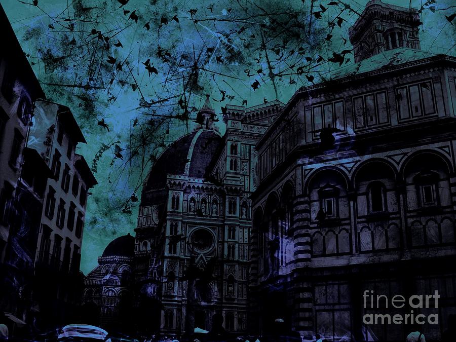 Florence Cathedral and Baptistry Digital Art by Marina McLain