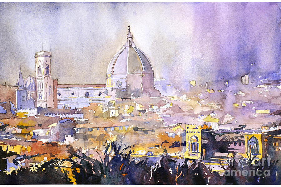 Architecture Painting - Florence Duomo by Ryan Fox