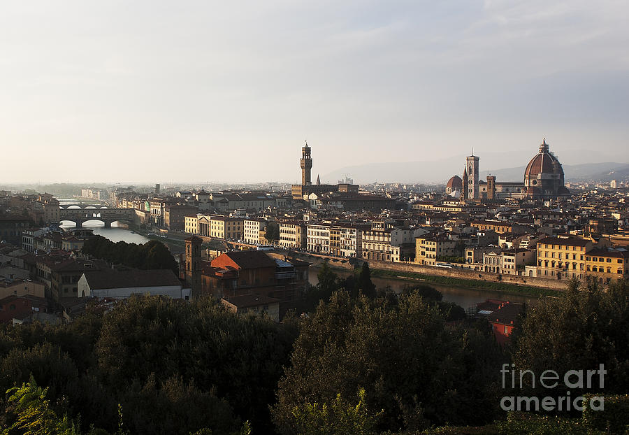 Florence form the Piazza Michalengelo Photograph by Belinda Greb