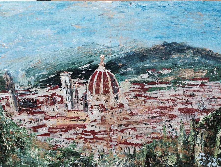 Florence from Piazzelle Michelangelo Painting by Julene Franki