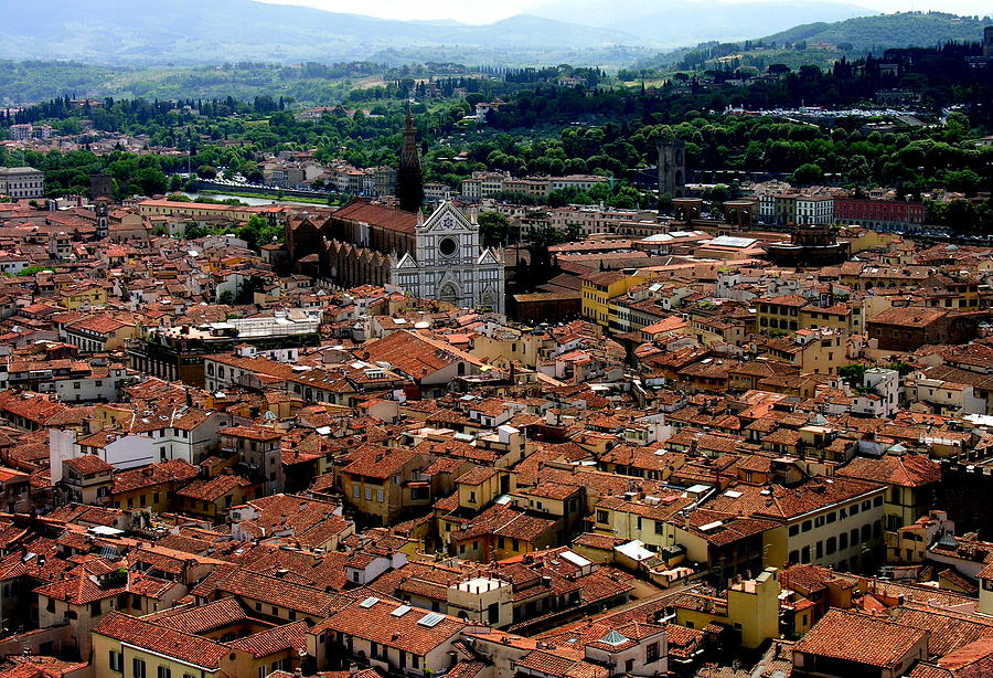 Florence Italy Panorama with Santa Maria Novella Photograph by Jacqueline M Lewis